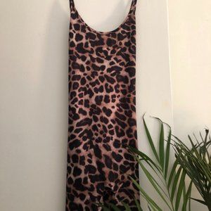 Leopard print biker jumpsuit